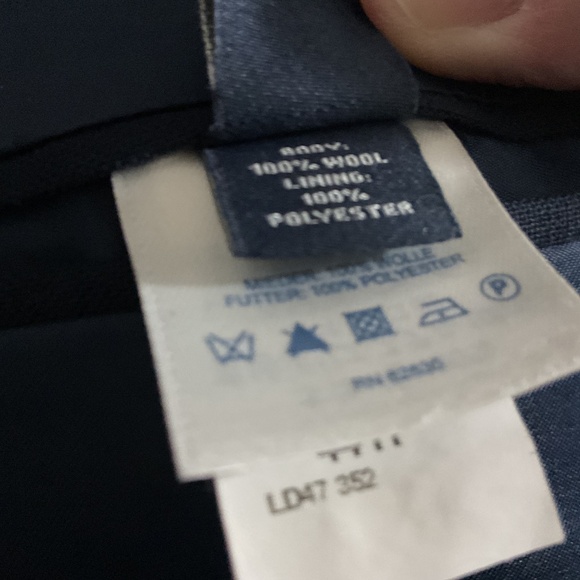 Men’s Lands End Classic 100% Wool Navy Blue Blazer, 44R - Picture 4 of 5